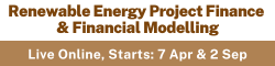 Renewable Energy Project Finance & Financial Modelling